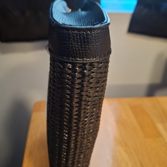 Ted Baker London Raffia Clutch Leather Trim Wristlet - Picture 6 of 13